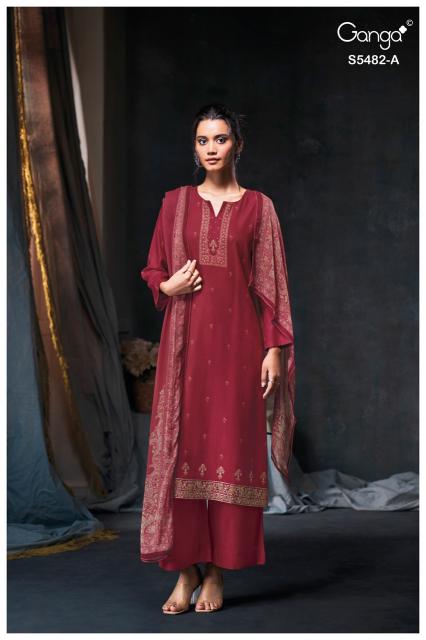 Ganga mohini 5482 chanderi dress material wholesale in mumbai